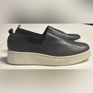 Vince Saxon Black Slip-on Platform Sneakers Shoes Size 8 M Casual Minimalist